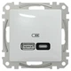 Розетка USB Schneider Electric Electric Sedna Design тип A+C, 3A, 21Вт Білий (SDD111405) - зображення 1