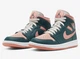 Кроссовки Air Jordan 1 Mid Green/Pink Bq6472-308 37.5 - изображение 2