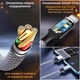 Кабель шнур USB Lightning Univerza для быстрой зарядки и передачи данных iPhone iOS устройств, планшета, наушников лайтнинг провод 2 м 2,4А 12W медный в нейлоновой оплетке Серый 10_5_2m_1B - изображение 3