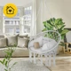 Крісло-гойдалка 4FIZJO Boho Dream 80 см з подушкою, підвісна, плетена Grey (P-5905973404532) - зображення 4