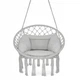 Крісло-гойдалка 4FIZJO Boho Dream 80 см з подушкою, підвісна, плетена Grey (P-5905973404532) - зображення 5