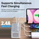 Зарядное устройство USB HW-A6 12 в 1 60W EU, White - изображение 5