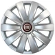 Автомобильные колпаки на колеса FIAT RED R16 №421 SJS серебристые комплект 4шт TR0059112 - изображение 1