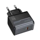 Адаптер сетевой HOCO Star Speed single port charger CS72A |1Type-C, 3A/30W, PD/QC| Black - изображение 2