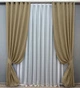 Комплект готовых штор VR-Textil Лен Мешковина № 673ш Капучино 150х275 см 2 шт (30-451) - изображение 2