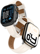 Ремінець AMAZINGTHING Class Band для Apple Watch 45 / 46 / 49 мм Light Beige (4896238001249) - зображення 1