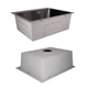 Кухонная мойка c дозатором и корзинкой Lidz H6050B PVD 3.0/1 мм Brush, 600х500/215 мм, черная сталь - изображение 10