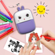Aparat cyfrowy dla dzieci Hurtel Mini Thermal Printer for Kids with Camera and Camcorder Purple (5907769364426) - obraz 3