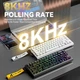 Механічна клавіатура на магнітних світчах Attack SHARK X68 HE Rapid Trigger, 68 key PBT, RGB, Win,Mac OS, BLACK/ЧОРНА (X68HE-B) - изображение 6