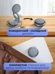 Складная беспроводная зарядная док станция MagSafe 3 в 1 для iPhone Apple Watch AirPods магнитная зарядка зарядное устройство для айфона смарт-часов наушников Apple с LED подсветкой Grey LFX-208B - изображение 4