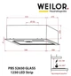 Вытяжка Weilor PBS 52650 GLASS BL 1250 LED Strip - изображение 2