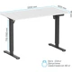 Компьютерный игровой стол OfficePro ODE1260WB White/Black [124833] - изображение 7