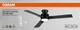 Люстра-вентилятор OSRAM 4099854536588 Ceiling Blade Fan 56W 1200Лм 3000K-6000K DIM з пультом ДК чорна - зображення 6