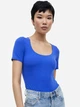 Боди-футболка женская H&M 1154640003c30 S Синяя (1000000051928) - изображение 1