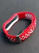 Ремешок Nike style с металлической застежкой для фитнес-браслета Xiaomi Mi Band 4 и 3 Красный с белым (mrk3078) - изображение 3