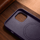Панель iCarer Real Cowhide Premium Leather Magsafe для Apple iPhone 14 Dark Purple (WMI14220705-DP) - зображення 17