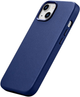 Панель iCarer Real Cowhide Premium Leather Magsafe для Apple iPhone 14 Blue (WMI14220705-BU) - зображення 5