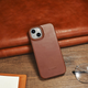 Чохол-книжка iCarer Curved Edge Oil Wax Real Leather Folio Case для Apple iPhone 14 Plus Retro Brown (AKI14220707-BN) - зображення 17