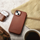Чохол-книжка iCarer Curved Edge Oil Wax Real Leather Folio Case для Apple iPhone 14 Plus Retro Brown (AKI14220707-BN) - зображення 18