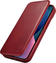 Чохол-книжка iCarer Curved Edge Oil Wax Real Leather Folio Case для Apple iPhone 14 Plus Red (AKI14220707-RD) - зображення 7