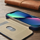 Чохол-книжка iCarer Curved Edge Oil Wax Real Leather Folio Case для Apple iPhone 14 Plus Navy Blue (AKI14220707-BU) - зображення 15