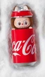 Мягкая игрушка плюшевая Лабубу в банке кока кола COCA-COLA The Monsters Labubu POP MART в коробке Фигурка 14 см Коричневая - изображение 7