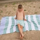 Полотенце пештемаль хлопковое Lovely Svi для пляжа, хамама, SPA XХL 100x180 см Зеленые полоски (6901060320258) - изображение 6