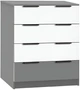 Комод Комфорт 4В 80х88х38 см Modern серый шифер/белый (ЛДСП) - изображение 3