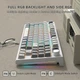 Беспроводная механическая клавиатура ATTACK SHARK K86 RGB Tri-mode (Retro Grey) - изображение 6
