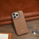 Etui z klapką iCarer Curved Edge Real Cowhide Premium Leather Folio Case do Apple iPhone 14 Pro Brown (WMI14220714-BN) - obraz 18
