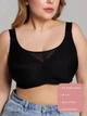 Бесшовный бюстгальтер 3XL (90F, 95C, 95D, 95E) Free Bra анатомический лиф без косточек широкие бретели Черный 536401894 - изображение 10
