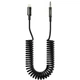 Кабель AUX Proove Steel Spring Lightning to 3.5 (1m) Black - изображение 1