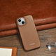 Etui z klapką iCarer Curved Edge Real Cowhide Premium Leather Folio Case do Apple iPhone 14 Brown (WMI14220713-BN) - obraz 18
