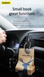 Набор креплений Baseus Car Hooks Organizer Storage Hanger for USB Cable Headphone Key Storage Car Accessory Car Adhesive Hook Hanger (Комплект 4шт) Black - изображение 9