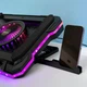 Кулер для ноутбука HOCO DH20, Monnlight RGB notebook cooling holder, 10RGB Mode, 7 level, 2USB, black - изображение 13