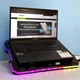 Кулер для ноутбука HOCO DH20, Monnlight RGB notebook cooling holder, 10RGB Mode, 7 level, 2USB, black - изображение 15