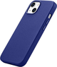 Etui iCarer Litchi Premium Leather Magsafe Back Case do Apple iPhone 14 Dark Blue (WMI14220709-DB) - obraz 5