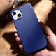 Etui iCarer Litchi Premium Leather Magsafe Back Case do Apple iPhone 14 Dark Blue (WMI14220709-DB) - obraz 16