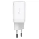 Мережевий зарядний пристрій Baseus Super Si Pro Quick Charger C+U 30W EU White (CCSUPP-E02) - изображение 1