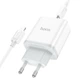 Сітчастий зарядний пристрій з кабелем HOCO C104A Stage single port PD20W Charger Set (C to iP)(EU) White (6931474782908) - зображення 1