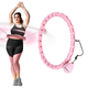Hula-hop plus size light pink z wypustkami i obciążnikiem HMS HHW11 (5907695553529) - obraz 2