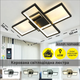Керована світлодіодна люстра Esllse SVEN 65W 3S SMART 550x360x80мм 3000-6500К 2500Лм BLACK-220-IP20 - зображення 2