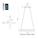 Світлодіодна люстра Esllse підвісна з пультом і застосунком STELLA 64W R-APP-400Х1200-BLACK-220-IP20 - зображення 6