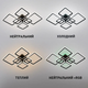 Керована світлодіодна люстра Esllse OVAL RGB 120W 7S-APP 3000-6500К 960x750x110-BLACK-220-IP20 - зображення 4