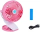 Переносной USB мини-вентилятор Mini Fan ML-F168 с аккумулятором на прищепке, розовый - изображение 5