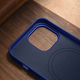 Etui iCarer Litchi Premium Leather Magsafe Back Case do Apple iPhone 14 Pro Dark Blue (WMI14220710-DB) - obraz 17