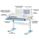 Детский стол Ergokids TH-325 Blue Белый / Голубой (TH-325 W/BL) - изображение 3