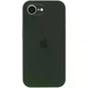 Чохол Silicone Premium case з захистом камери для iPhone 16e та iPhone 17e Full Camera Protective dark green 0828 - зображення 1
