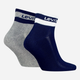 Набір жіночих шкарпеток коротких Levi`s Mid Cut Sport Stripe 2P 35-38 2 пари Темно-синій/Сірий (8720245583381) - зображення 2