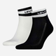 Zestaw skarpet męskich Levi`s Mid Cut Sport Stripe 2P 39/42 2 pary Czarny/Biały - obraz 1